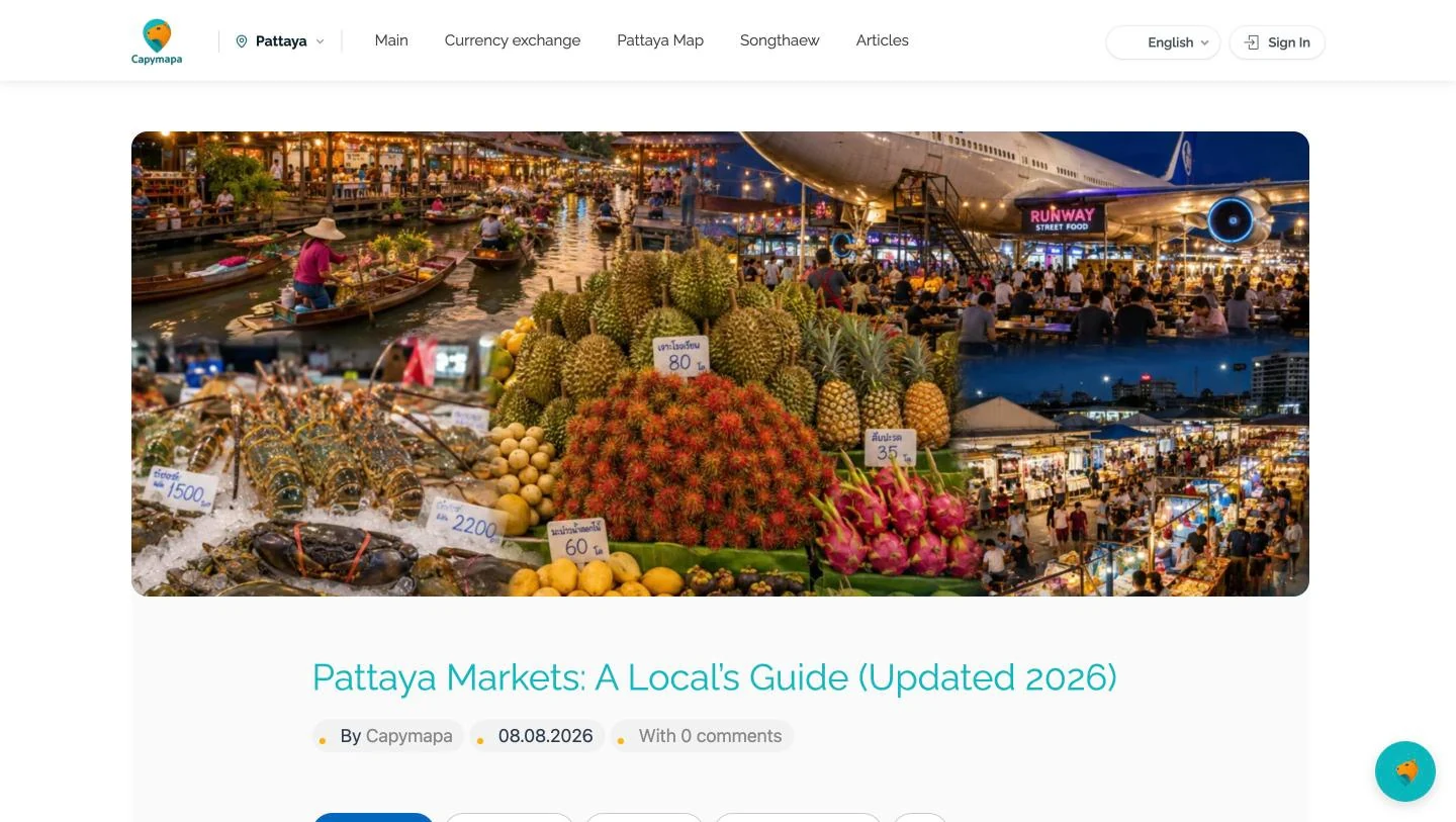 Article “Pattaya markets 2026: a local’s guide with a map”